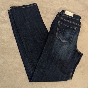 Maurice's Dark Denim Flex Mid Rise Straight Size 10 Long